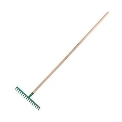 Keyman Rastrello 10 Denti Cm 24 - Con Manico Cm. 160 In Acciaio Verniciato.