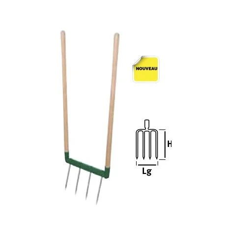 Manico In Legno Assemblato Biogrif Grelinette 4 Denti Leborgne 1 Manico In Legno Assemblato Biogrif Grelinette 4 Denti Leborgne