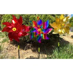 HIASDFLS Confezione Da 10 Ruote A Spillo Glitterate Per Decorare Il Giardino. I Repellenti Per Uccelli Tengono Gli Uccelli Fuori Dalle Fattorie Del Cortile. Gradiente -Negozio al dettaglio Piante Casa 59384612 5