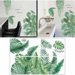 Adesivo Da Parete Per Piante Tropicali 85 X 85 Cm, Adesivi Murali Fai-da-te Con Foglie Di Palma Per Piante Tropicali, Adatti Per Camera Da Letto, Corridoio, Ufficio -Negozio al dettaglio Piante Casa 61175743 5