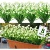 8 Pezzi Piante Da Fiori Artificiali Resistenti Ai Raggi UV All'aperto, 8 Rami Finti Plastica Fiordaliso Verde Arbusti Piante Fioriera Da Appendere All'aperto Per Interni Cucina Casa Matrimonio Ufficio