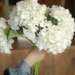 Bouquet Da Sposa Di Fiori Artificiali Con Ramo Di Ortensia Di Seta Da 1 Pezzo Per La DecorazioneFiori Artificiali E Secchi -Negozio al dettaglio Piante Casa 64494732 3