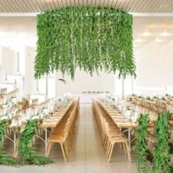 50 Pezzi 1,8 M Artificiale Salice Edera Pianta Artificiale Viti Vite Ghirlanda Foglie Piante Di Salice Finto Appeso Decorazione Per Matrimoni Balconi Giardino Esterno Interno -Negozio al dettaglio Piante Casa 66559155 4