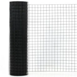 RELAX4LIFE Rete Metallica Plastificata Nera, Rete In Ferro Con Rivestimento In Plastica Per Recinzione, Recinzione In Metallo Plastificata, Barriera Per Giardino E Zoo, Recinto Plastificato 15 X 91 Cm -Negozio al dettaglio Piante Casa 67415461 3