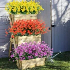 LYCXAMES Piante E Fiori Artificiali Per Esterni Resistenti Ai Raggi UV - Fucsia 8 PZ -Negozio al dettaglio Piante Casa 67908988 5