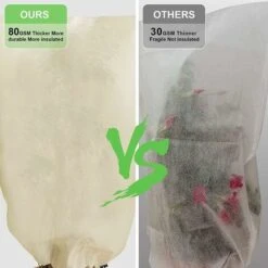 RHAFAYRE Copertura Invernale Per Piante, Copertura Invernale In Tessuto Non Tessuto 80 G/m² Protezione Antigelo Per Piante In Vaso E Rose (240x200 Cm) -Negozio al dettaglio Piante Casa 68009017 4