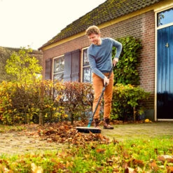 VONROC Set Attrezzi Da Giardinaggio 4-1 - Sistema V-Fix - Rastrello Per Foglie, Scopa, Zappa E Coltivatore -Negozio al dettaglio Piante Casa 68610210 4