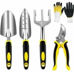 Attrezzi Da Giardinaggio, Attrezzi Da Giardino Per Adulti Con Cesoie, Pale, Cazzuola, Trapiantatrice, Rastrello A Mano, Guanti
