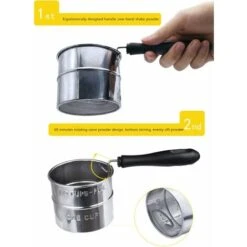 Setaccio Per Farina Portatile In Acciaio Inox Setaccio Per Farina - Setaccio Per Farina A Manovella Rotante A Cestello -Negozio al dettaglio Piante Casa 71300250 4