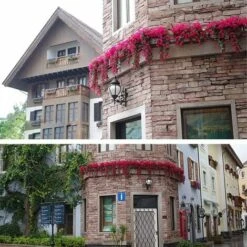 Confezione Da 2 Fiori Artificiali Edera Piante Artificiali All'aperto, Ufficio, Decorazioni Per La Casa, Feste In Giardino, Matrimonio, Rosa Rossa, Rosa Rossa -Negozio al dettaglio Piante Casa 71376565 3