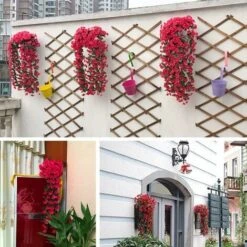 Confezione Da 2 Fiori Artificiali Edera Piante Artificiali All'aperto, Ufficio, Decorazioni Per La Casa, Feste In Giardino, Matrimonio, Rosa Rossa, Rosa Rossa -Negozio al dettaglio Piante Casa 71376565 4