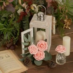 READCLY-Fiori Artificiali, 25 Rose Artificiali Realistiche Per Bouquet Da Sposa, Decorazioni Per La Casa -Negozio al dettaglio Piante Casa 72196704 4