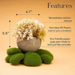 Piante Finte, Set Di Piante Finte Per Interni, 3 Mini Piante Multicolori Realistiche In Vaso, Piantine Finte Decorative In Confezione Regalo E Mobili -Negozio al dettaglio Piante Casa 74098089 3