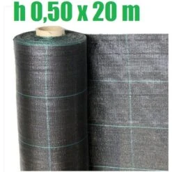 TELO PER PACCIAMATURA NERO QUADRETTATO TESSUTO POLIPROPILENE ANTISTRAPPO - Mt 20 X 0,50 H