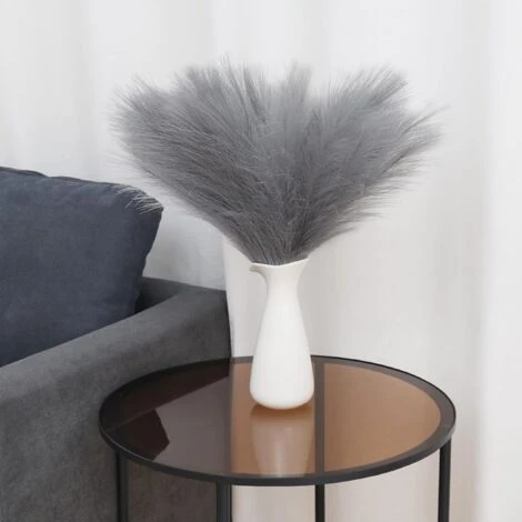 Erba Della Pampas Artificiale Decorative: 6 Pezzi 45cm Erba Di Pampa Finta Piccolo Essiccata Fiori Boho Grigio Piume, Naturale Secchi Per Decorazioni Natale Casa Nozze Interno 4 Erba Della Pampas Artificiale Decorative: 6 Pezzi 45cm Erba Di Pampa Finta Piccolo Essiccata Fiori Boho Grigio Piume, Naturale Secchi Per Decorazioni Natale Casa Nozze Interno - immagine 4