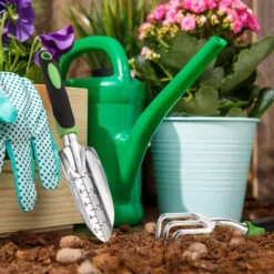 10 Kit Di Attrezzi Da Giardino Professionale Include Pala Rastrello Guanti Annaffiatoio E Borsa Da Giardino -Negozio al dettaglio Piante Casa 77291897 5