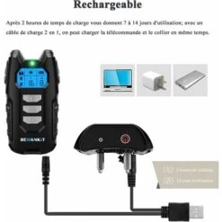 Doppio Collare Da Addestramento Per Cani Ricaricabile, Telecomando Da 1000 M, Blocco Pulsanti E Impermeabile IP67, Collare Elettrico Con Modalità Vibrazione, Shock E Suono - 2 Pezzi (grigio) -Negozio al dettaglio Piante Casa 78584586 3