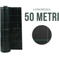 RETE PACCIAMATURA NERA 105 Gr/m­² ROTOLO DA 50 METRI PER ORTO E GIARDINO ANTIERBACCE