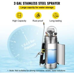 VEVOR Spruzzatore 10L In Acciaio Inossidabile, Spruzzatore Manuale A Pompa In Acciaio, 3 Gallon Con Spruzzatore Per Giardinaggio, Irroratrice Manuale, Domestico E Pulizia Del Terreno -Negozio al dettaglio Piante Casa 82818647 4