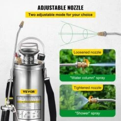 VEVOR Spruzzatore 10L In Acciaio Inossidabile, Spruzzatore Manuale A Pompa In Acciaio, 3 Gallon Con Spruzzatore Per Giardinaggio, Irroratrice Manuale, Domestico E Pulizia Del Terreno -Negozio al dettaglio Piante Casa 82818647 5