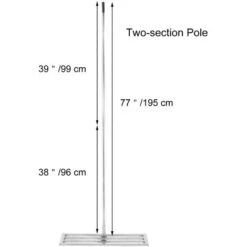 VEVOR Aeratore Prato Giardinaggio 76,2 X 25,4 Cm Asta 195cm Rastrello Livellatore -Negozio al dettaglio Piante Casa 82818668 5