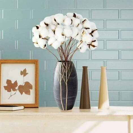 Ramo Di Cotone Stelo Naturale Fattoria Fiori Secchi Rami Di Cotone Pianta Di Cotone Fiori Secchi Artificiali (20 Pezzi). 5 Ramo Di Cotone Stelo Naturale Fattoria Fiori Secchi Rami Di Cotone Pianta Di Cotone Fiori Secchi Artificiali (20 Pezzi). - immagine 5