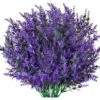 Fiori Di Lavanda Artificiali, Decorazioni Per Bouquet Di Fiori Artificiali, Piante Artificiali Finte Per La Decorazione Del Giardino Di Nozze All'aperto Per Interni - 6 Pezzi/viola