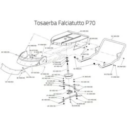 Eurosystems RICAMBIO SUPPORTO LAMA INFER BONIFICATO Per Falciatutto P70
