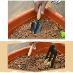 Attrezzi Da Giardino, Set Di Attrezzi Da Giardino Per Mini Piante Da 3 Pezzi, Manico Per Rastrello A Pala Piccola Per Piante Da Giardino Per Interni Ed Esterni -Negozio al dettaglio Piante Casa 86182627 3