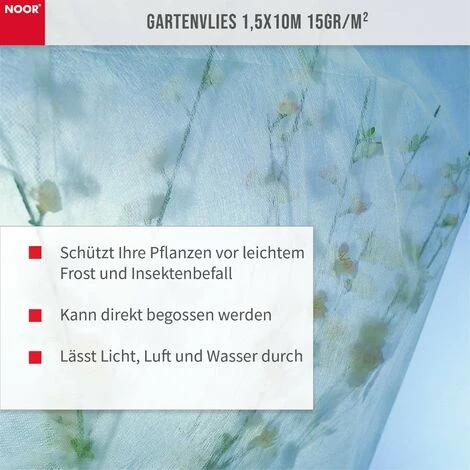 NOOR 01115010SCHW Protettivo In Pile 1,5 X 10m Bianco 2 NOOR 01115010SCHW Protettivo In Pile 1,5 X 10m Bianco - immagine 2