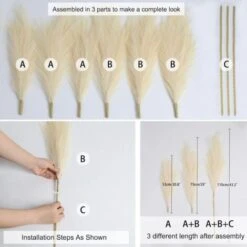 3 Pezzi Erba Della Pampas Secca Decorative, 110 Cm Pampas Decorative Alte Piume Decorative Per Vaso, Boho Grigio Colore, Per Decorazioni Natale Interno Casa Nozze 8 3 Pezzi Erba Della Pampas Secca Decorative, 110 Cm Pampas Decorative Alte Piume Decorative Per Vaso, Boho Grigio Colore, Per Decorazioni Natale Interno Casa Nozze -Negozio al dettaglio Piante Casa 87220617 4