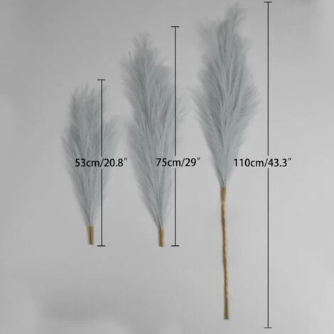 3 Pezzi Erba Della Pampas Secca Decorative, 110 Cm Pampas Decorative Alte Piume Decorative Per Vaso, Boho Grigio Colore, Per Decorazioni Natale Interno Casa Nozze 5 3 Pezzi Erba Della Pampas Secca Decorative, 110 Cm Pampas Decorative Alte Piume Decorative Per Vaso, Boho Grigio Colore, Per Decorazioni Natale Interno Casa Nozze - immagine 5