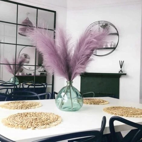3 Pezzi Erba Della Pampas Secca Decorative, 110 Cm Pampas Alte Piume Decorative Per Vaso, Boho Viola Colore, Per Decorazioni Natale Interno Casa Nozze 2 3 Pezzi Erba Della Pampas Secca Decorative, 110 Cm Pampas Alte Piume Decorative Per Vaso, Boho Viola Colore, Per Decorazioni Natale Interno Casa Nozze - immagine 2