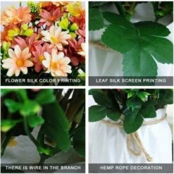 HIASDFLS Piante Finte Da Esterno, Vaso Di Fiori Finto, 1 Pezzo Di Fiori Artificiali Con Vaso, Con Vasi Di Fiori In Plastica, Realistici, Per Soggiorno, Camera Da Letto, Matrimonio (10,5 X 17 Cm, Giall -Negozio al dettaglio Piante Casa 88132465 3