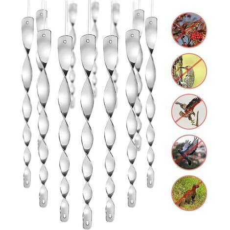 LITZEEConfezione Da 10 Repellenti Per Uccelli, Repellente Per Piccioni, Spaventapasseri Per Uccelli Da Balcone, Barra Per Spaventapasseri, Spirale Riflettente A 360 Gradi Luminosa, Gu.B/Bon 3 LITZEEConfezione Da 10 Repellenti Per Uccelli, Repellente Per Piccioni, Spaventapasseri Per Uccelli Da Balcone, Barra Per Spaventapasseri, Spirale Riflettente A 360 Gradi Luminosa, Gu.B/Bon - immagine 3