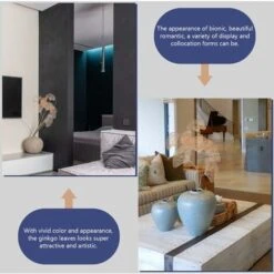 2pcs Foglie Artificiali Steli Ginkgo Finto Foglie Cave Raccoglie Piante In Plastica Rami Mazzi Composizione Floreale Per Vaso Da Matrimonio Decorazioni Per Ufficio E Casa Arancione -Negozio al dettaglio Piante Casa 88941448 4