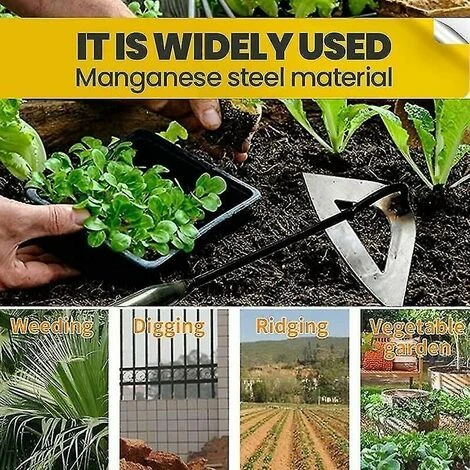 Zappa Da Giardino - Zappa Cava Per Diserbo In Acciaio Pieno Temprato Con Manico Lungo 3 Zappa Da Giardino - Zappa Cava Per Diserbo In Acciaio Pieno Temprato Con Manico Lungo - immagine 3