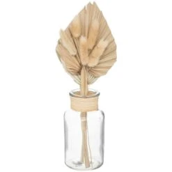 Composizione Fiori Secchi Vista Mare In Vetro H28 Cm - Atmosphera Créateur D'intérieur