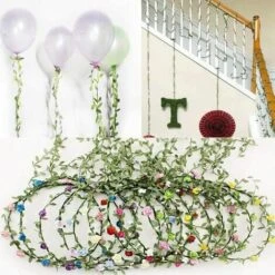 LangRay Foglie Verdi Artigianato Da Cucire, Nastro Foglia Di Vite, Fogliame Di Simulazione Foglia Finta, Verde, Usato Per Decorare La Parete Di Casa, Materiale In Tessuto, Festa Di Nozze Antica, 5M -Negozio al dettaglio Piante Casa 90785013 4