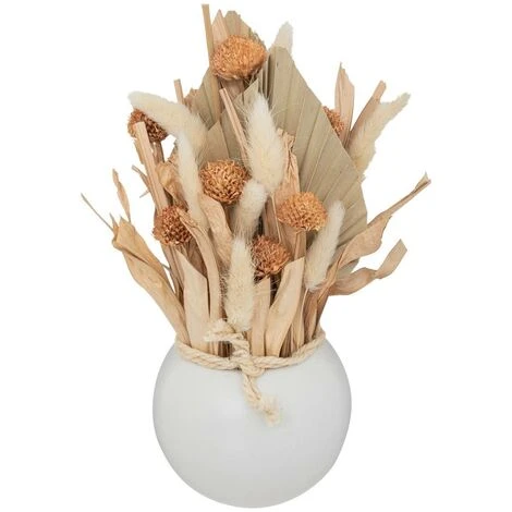 Composizione Di Fiori Secchi Seav, Ceramica, H25 Cm - Atmosphera Créateur D'intérieur 1 Composizione Di Fiori Secchi Seav, Ceramica, H25 Cm - Atmosphera Créateur D'intérieur