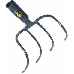 Forca Forcale 4 Denti Piegati Per Fieno In Acciaio Senza Manico Tridente