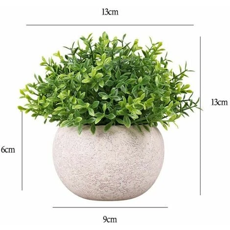 Piante Artificiali Piante Finte In Plastica Per Interni Con Vaso Grigio Decorazione Erba Finta Per Matrimonio Tavolo Da Ufficio All'aperto Giardino Nuovo Regalo Per La Casa 13x13x9cm 2 Piante Artificiali Piante Finte In Plastica Per Interni Con Vaso Grigio Decorazione Erba Finta Per Matrimonio Tavolo Da Ufficio All'aperto Giardino Nuovo Regalo Per La Casa 13x13x9cm - immagine 2