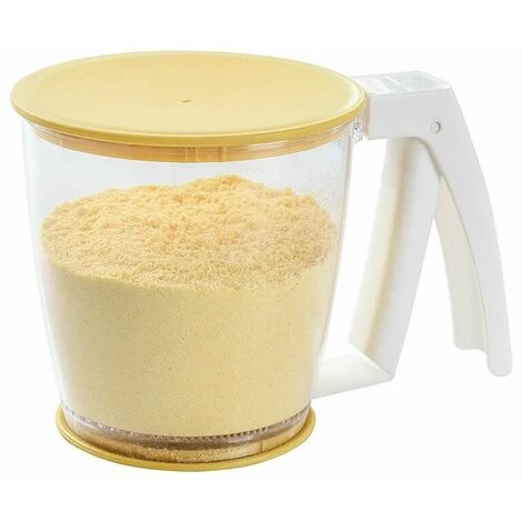 Setaccio Meccanico Setaccio Per Farina Setaccio In AcciaioSetacci A Maglia Fine Per Utensili Da CucinaSetaccio Delle Dimensioni Di Una Farina Con Una Manofarina SetacciataGiallo Farina, 16 X 11,5 X 11 2 Setaccio Meccanico Setaccio Per Farina Setaccio In AcciaioSetacci A Maglia Fine Per Utensili Da CucinaSetaccio Delle Dimensioni Di Una Farina Con Una Manofarina SetacciataGiallo Farina, 16 X 11,5 X 11 - immagine 2