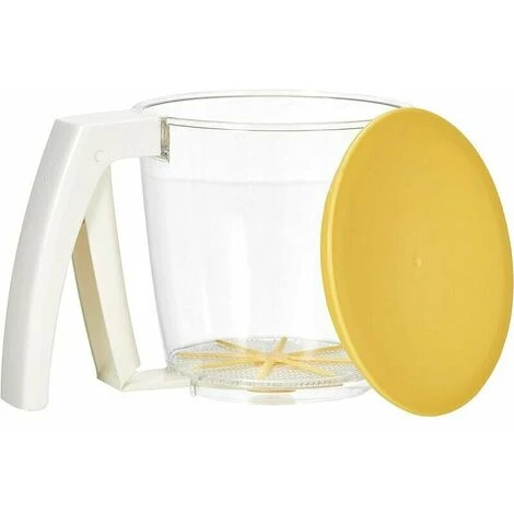 Setaccio Meccanico Setaccio Per Farina Setaccio In AcciaioSetacci A Maglia Fine Per Utensili Da CucinaSetaccio Delle Dimensioni Di Una Farina Con Una Manofarina SetacciataGiallo Farina, 16 X 11,5 X 11 3 Setaccio Meccanico Setaccio Per Farina Setaccio In AcciaioSetacci A Maglia Fine Per Utensili Da CucinaSetaccio Delle Dimensioni Di Una Farina Con Una Manofarina SetacciataGiallo Farina, 16 X 11,5 X 11 - immagine 3