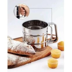 SetaccioFarina Inox, Setaccio Farina - Setaccio Cacao Zucchero A Velo, SetaccioFarina A Una Mano, Per Spolverare E Spolverare Fine, Per 250 Grammi Di Farina/zucchero A Velo - A Squame -Negozio al dettaglio Piante Casa 92035620 5