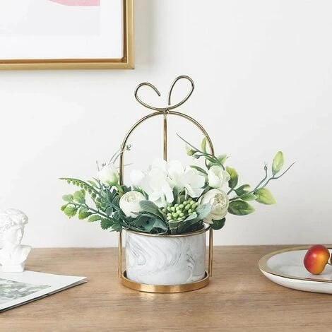 Fiori Di Seta Artificiale Con Vaso - Bouquet Di Ortensie E Crisantemi Per Decorazioni Per La Casa, Matrimoni, Centrotavola, Soggiorno O Ufficio 2 Fiori Di Seta Artificiale Con Vaso - Bouquet Di Ortensie E Crisantemi Per Decorazioni Per La Casa, Matrimoni, Centrotavola, Soggiorno O Ufficio - immagine 2