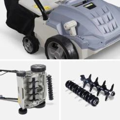 VOLTR - Arieggiatore Elettrico 1500W - Arieggiatore E Decespugliatore 2 In 1, 2 Rulli: Coltelli E Artiglio, Raccoglitore 30L, Manutenzione Dell'erba -Negozio al dettaglio Piante Casa 92774494 5