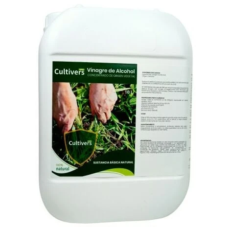 CULTIVERS Aceto Alcolico 10 L. Erbicida Naturale Al 100%. Elimina Le Erbacce. Detergente Per Sistemi Di Irrigazione. Fungicida E Battericida Regolatore Naturale Del PH 1 CULTIVERS Aceto Alcolico 10 L. Erbicida Naturale Al 100%. Elimina Le Erbacce. Detergente Per Sistemi Di Irrigazione. Fungicida E Battericida Regolatore Naturale Del PH
