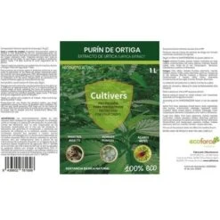 CULTIVERS Estratto D'Ortica Bio, 1 L. Azione Insetticida, Fungicida, Acaricida Naturale Per Piante Da Interno Ed Esterno. Disinfestazione E Controllo Dei Funghi. Prodotto Pronto All'uso -Negozio al dettaglio Piante Casa 93582185 4