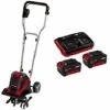 Einhell 3431200 Zappatrice A Batteria Ge-CR 30 Li-Solo, Rosso + 2X 3,0Ah & Twincharger PXC Starter Kit